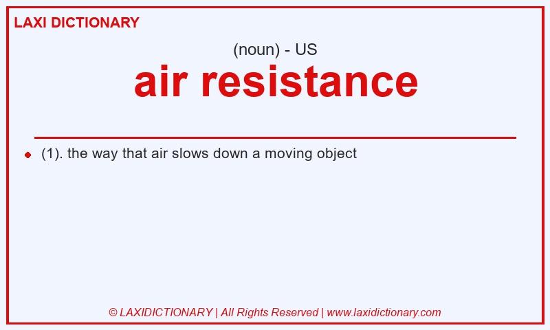Definition air resistance in American English