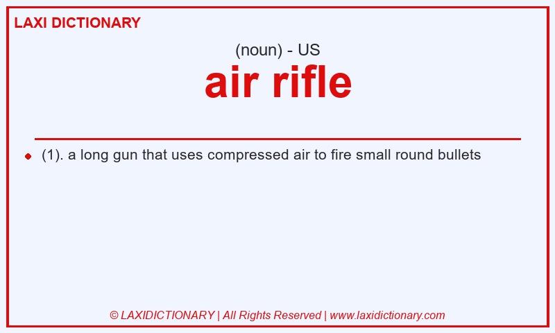 Definition air rifle in American English