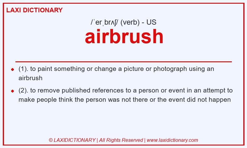 Definition airbrush in American English