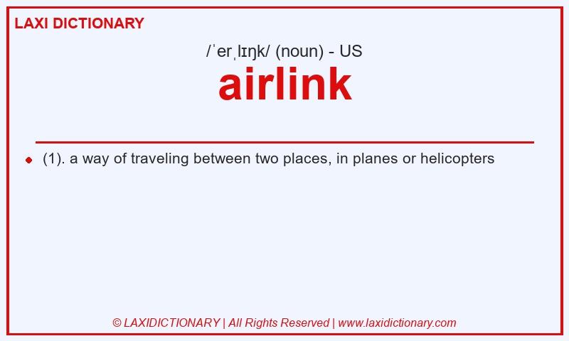 Definition airlink in American English