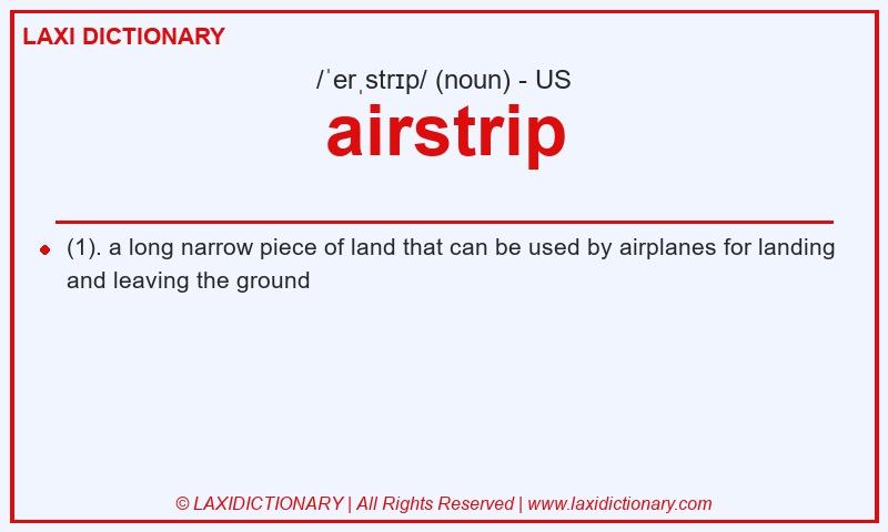 Definition airstrip in American English