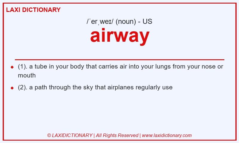 Definition airway in American English