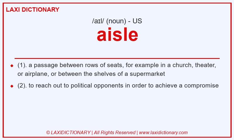 Definition aisle in American English