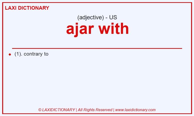 Definition ajar with in American English