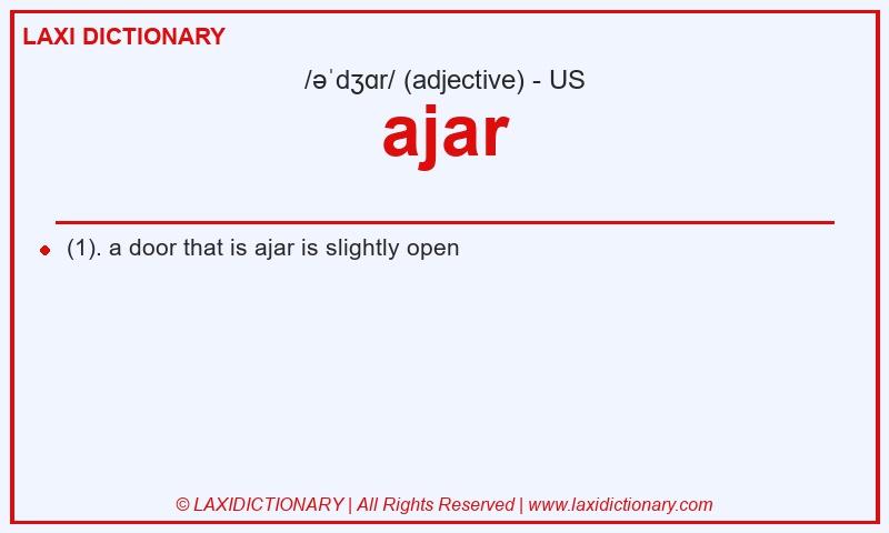Definition ajar in American English