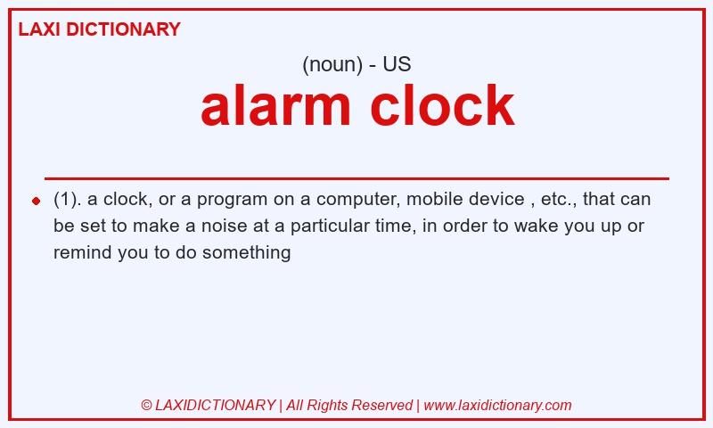 Definition alarm clock in American English