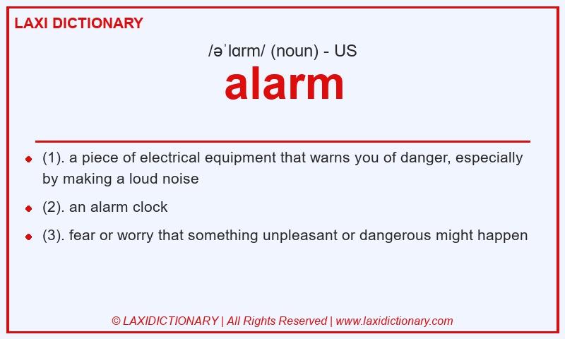 Definition alarm in American English