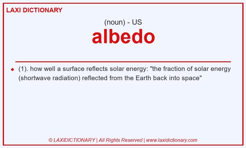 Definition albedo in American English