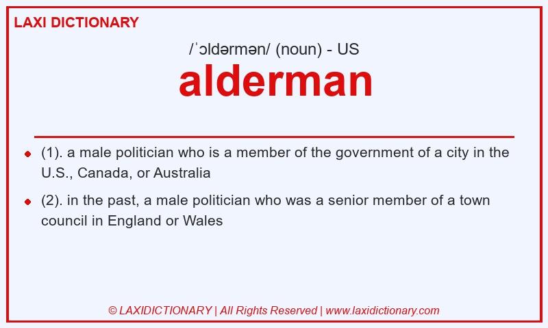 Definition alderman in American English