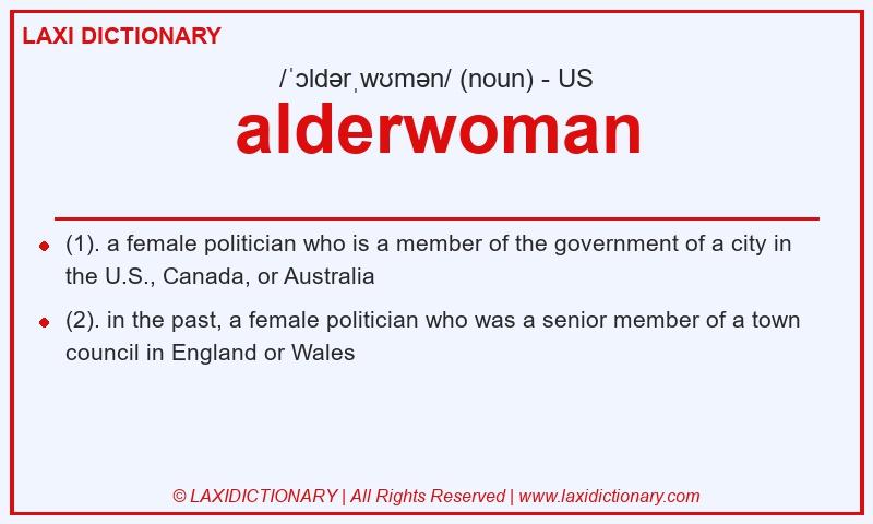 Definition alderwoman in American English