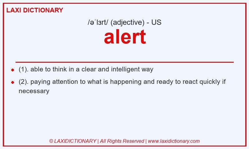 Definition alert in American English