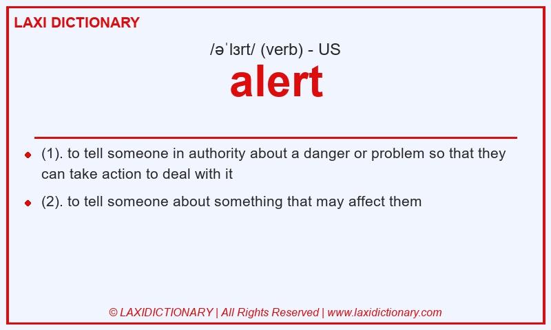 Definition alert in American English
