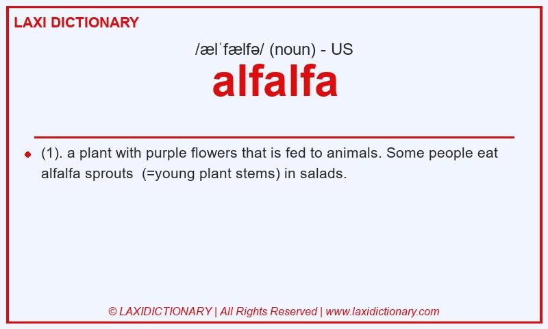 Definition alfalfa in American English