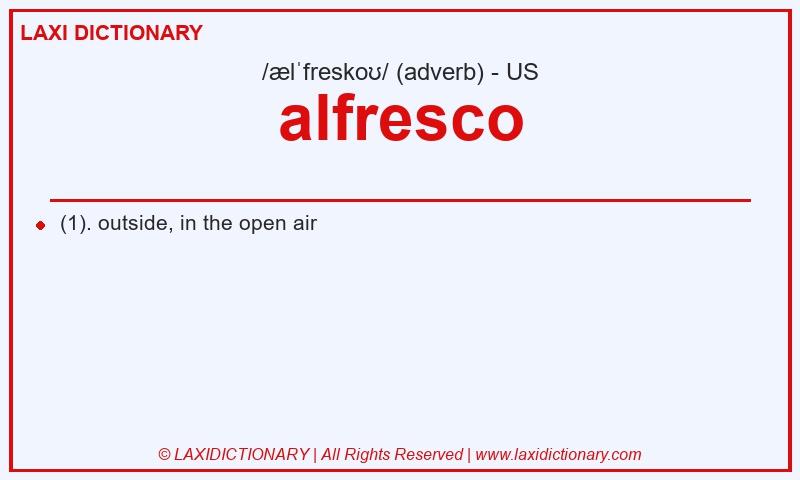 Definition alfresco in American English