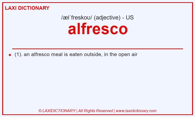 Definition alfresco in American English