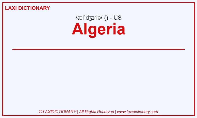 Definition Algeria in American English