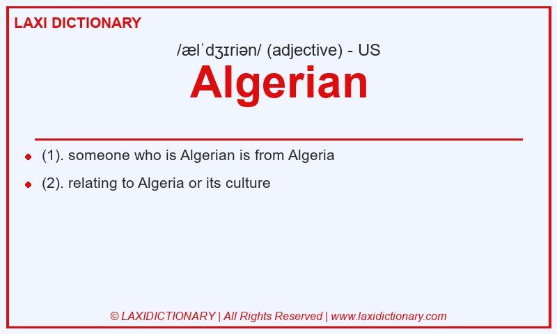 Definition Algerian in American English