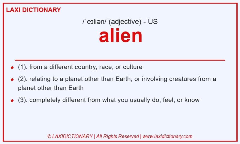 Definition alien in American English
