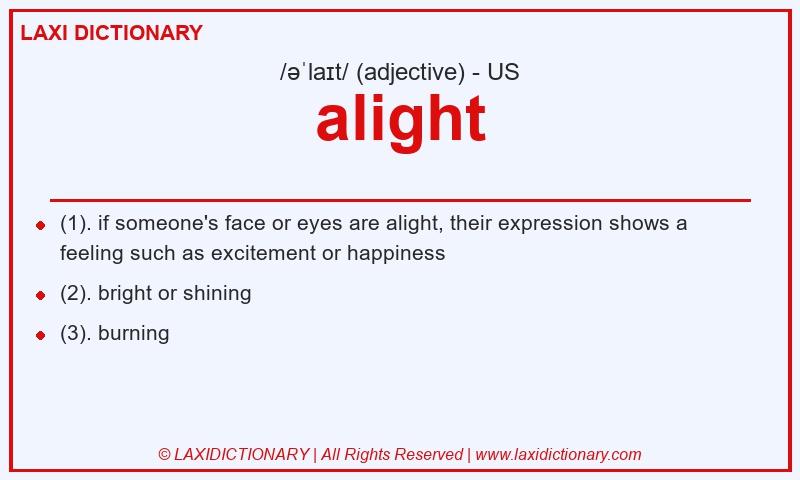 Definition alight in American English
