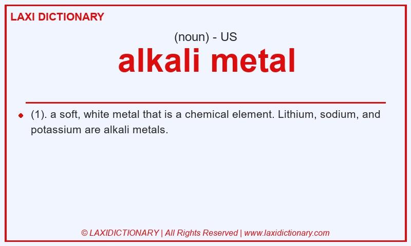Definition alkali metal in American English