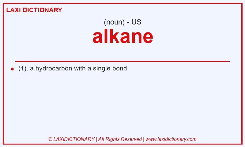 Definition alkane in American English