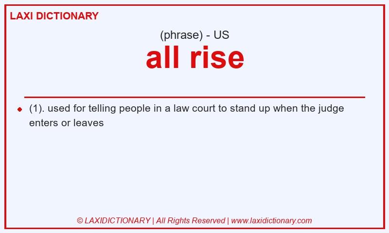 Definition all rise in American English
