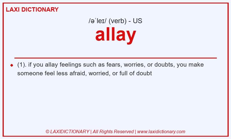 Definition allay in American English