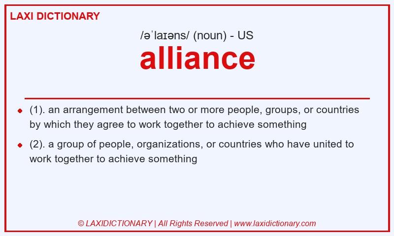 Definition alliance in American English