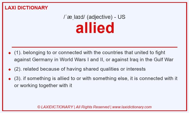Definition allied in American English
