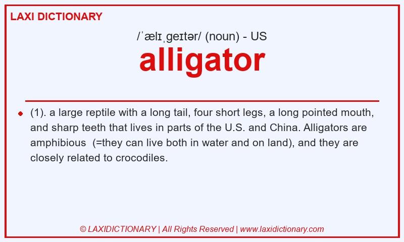 Definition alligator in American English