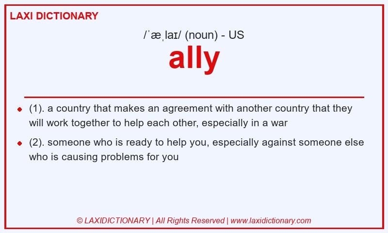 Definition ally in American English