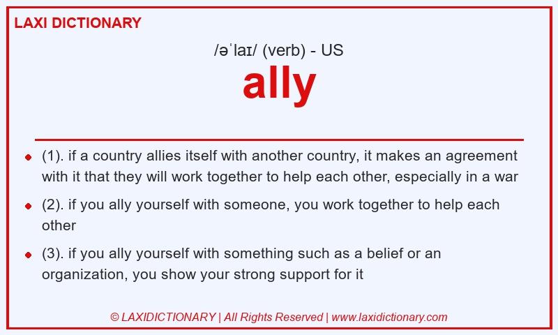 Definition ally in American English