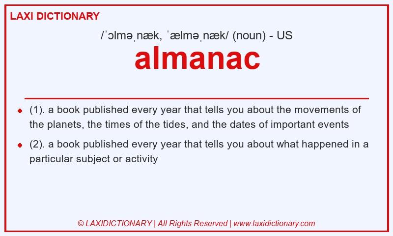 Definition almanac in American English