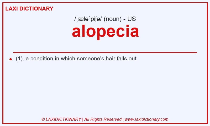 Definition alopecia in American English