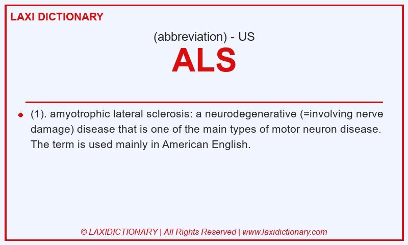 Definition ALS in American English