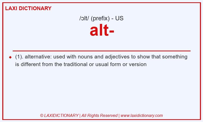 Definition alt- in American English