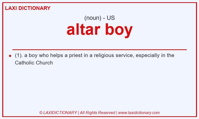 Definition altar boy in American English