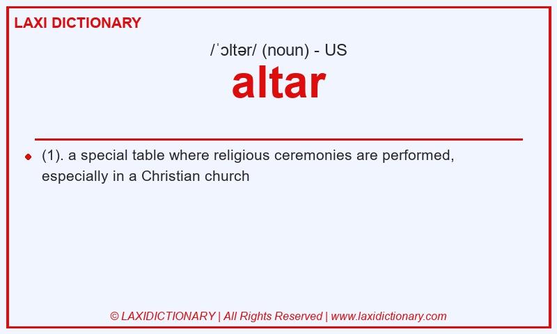 Definition altar in American English