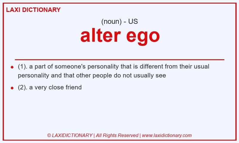 Definition alter ego in American English