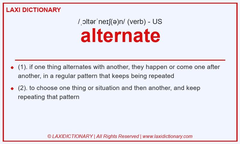 Definition alternate in American English