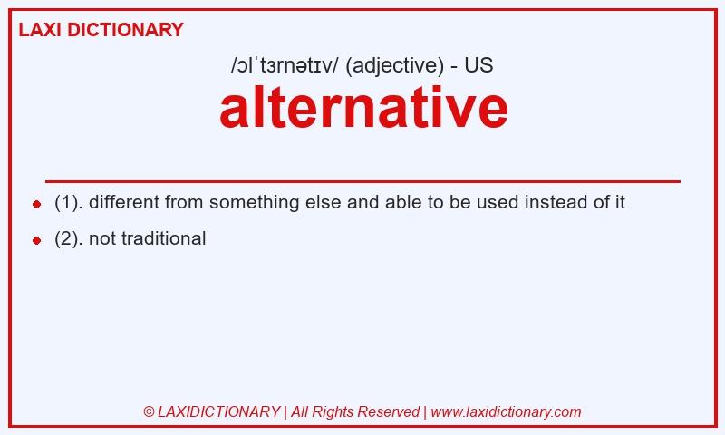 Definition alternative in American English