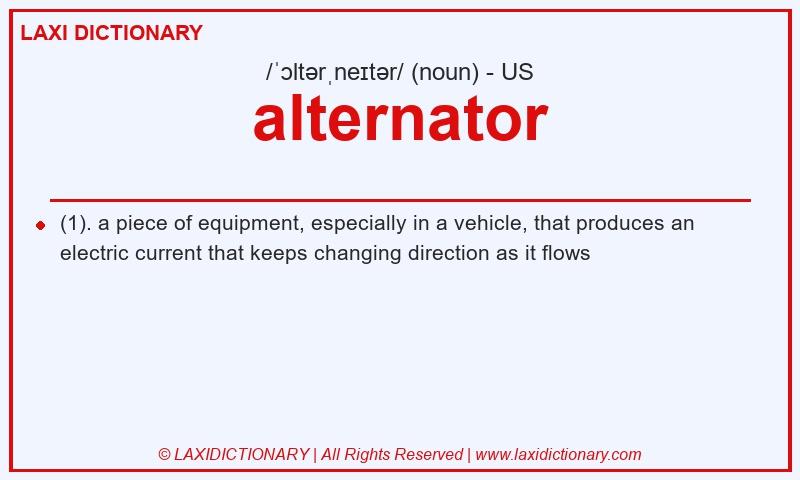 Definition alternator in American English