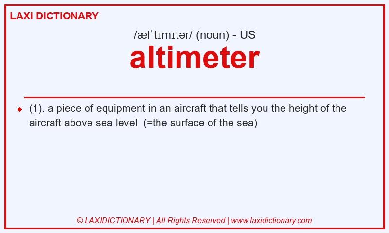 Definition altimeter in American English