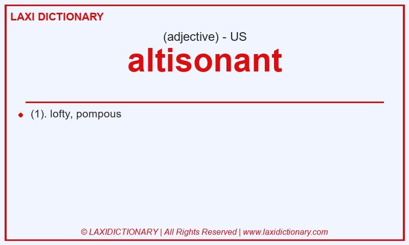 Definition altisonant in American English