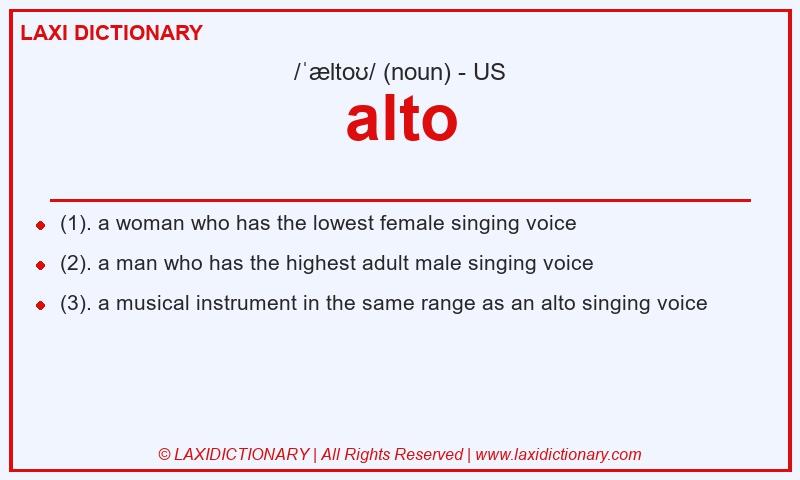 Definition alto in American English