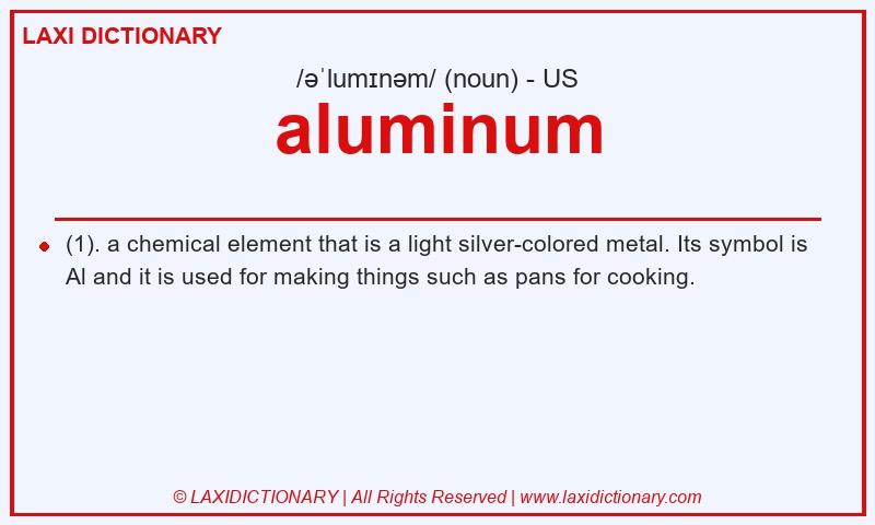 Definition aluminum in American English