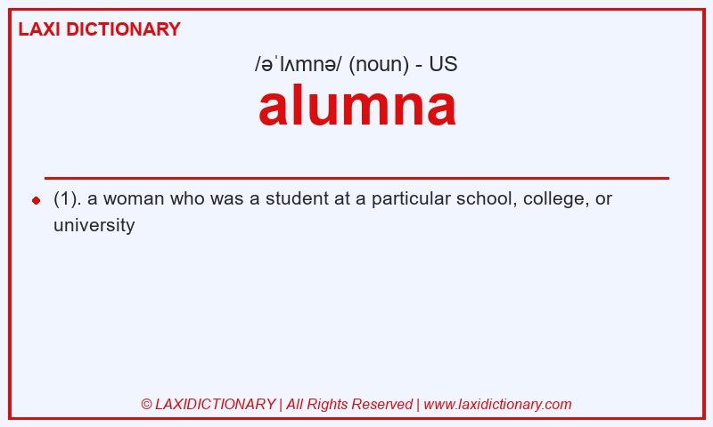 Definition alumna in American English