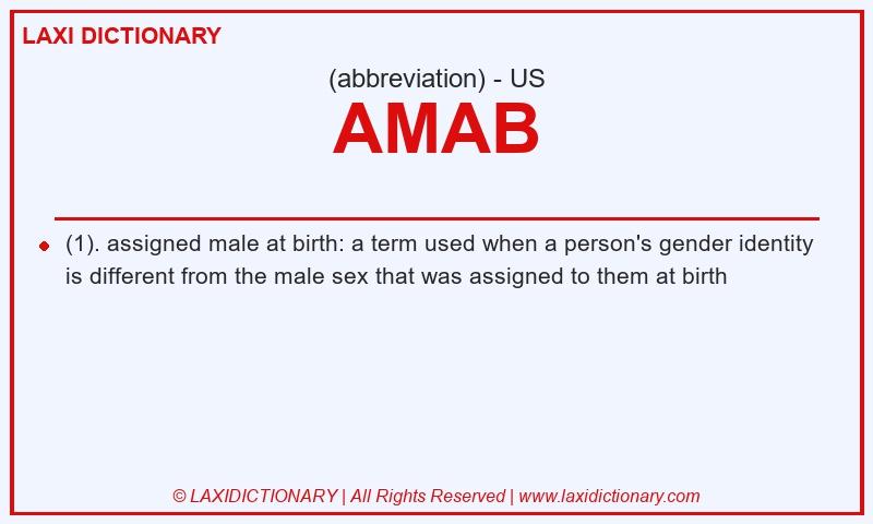 Definition AMAB in American English