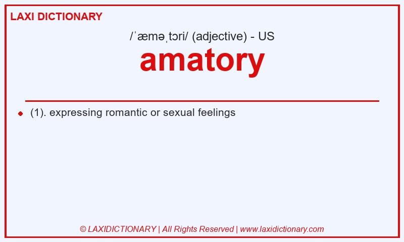 Definition amatory in American English