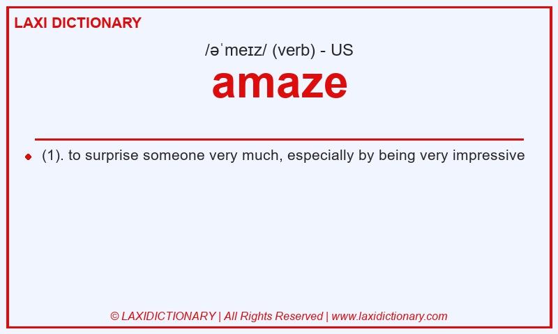 Definition amaze in American English